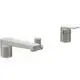 Waschtischarmatur von Ideal Standard mit flachem Auslauf und seitlichem Bedienhebel. Separate Handbrauseeinheit. Edelstahloptik.
